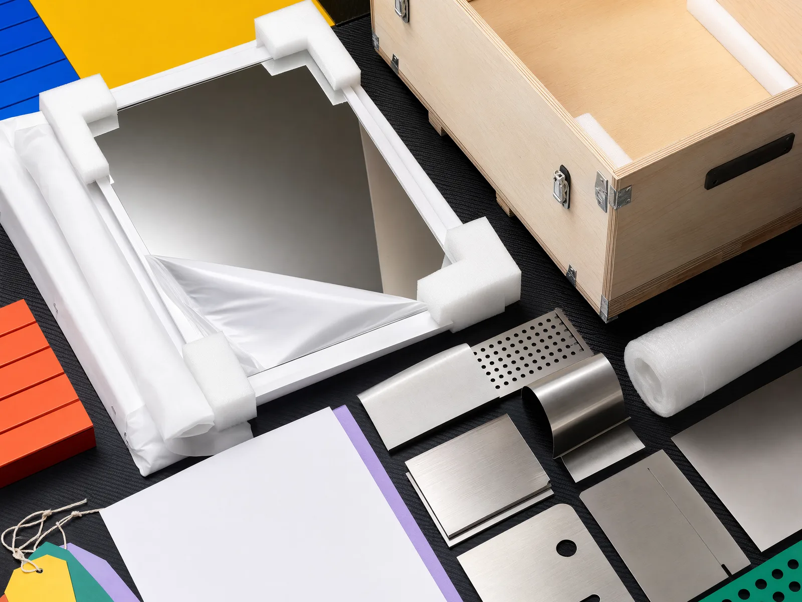 Representative packing checklist with protected stainless parts, interlayers, corner guards and crate